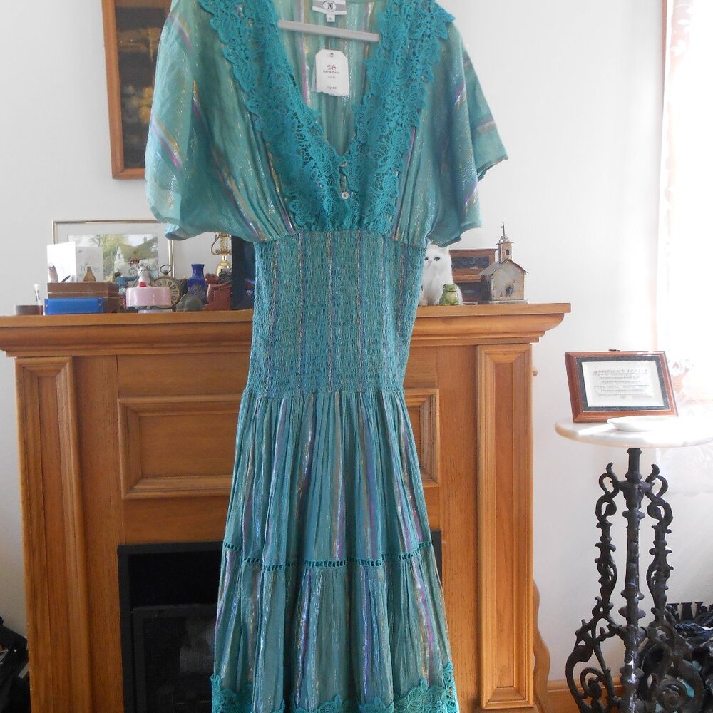 BAROK PARIS MAXI DRESS-MULTICOLOR-SHIMMERY-SIZE SMALL-NWT!!